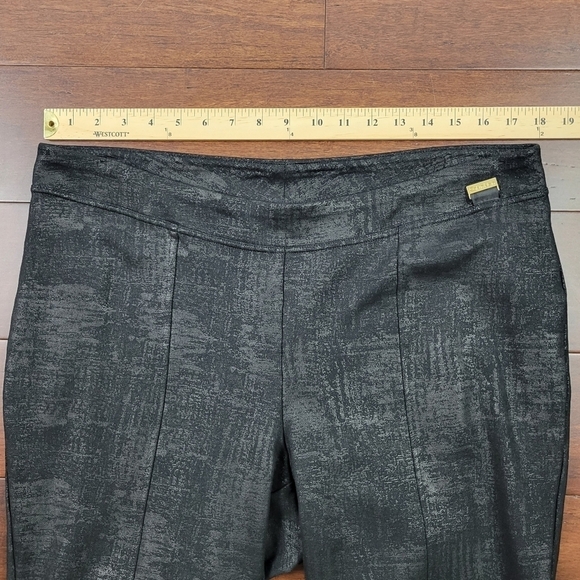 Calvin Klein Women's Black Power Stretch Textured Coated Leggings Size 0X - Picture 7 of 10